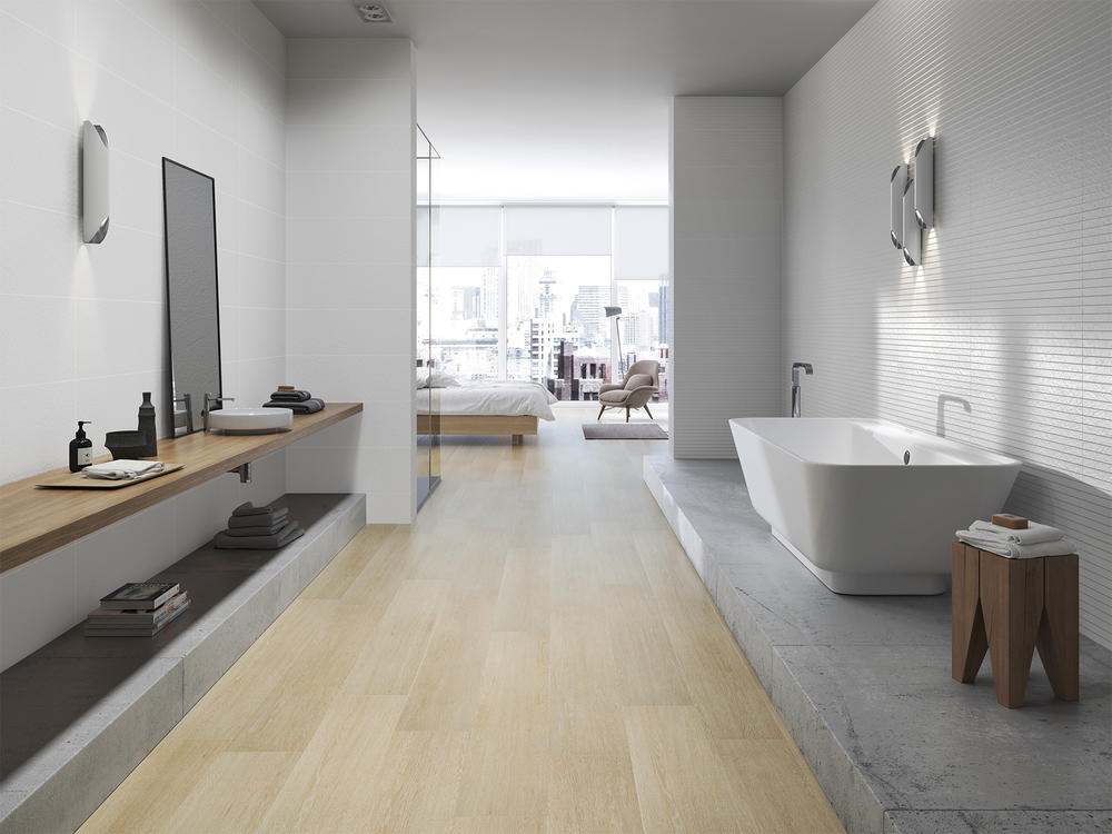 keraben mood oblique blanco 30x90 savia crema 150x24,8